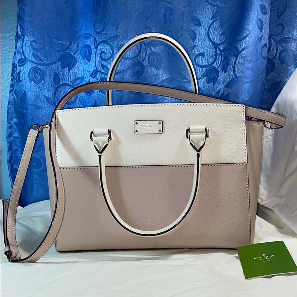Kate Spade Beige and Cream Satchel Bag
